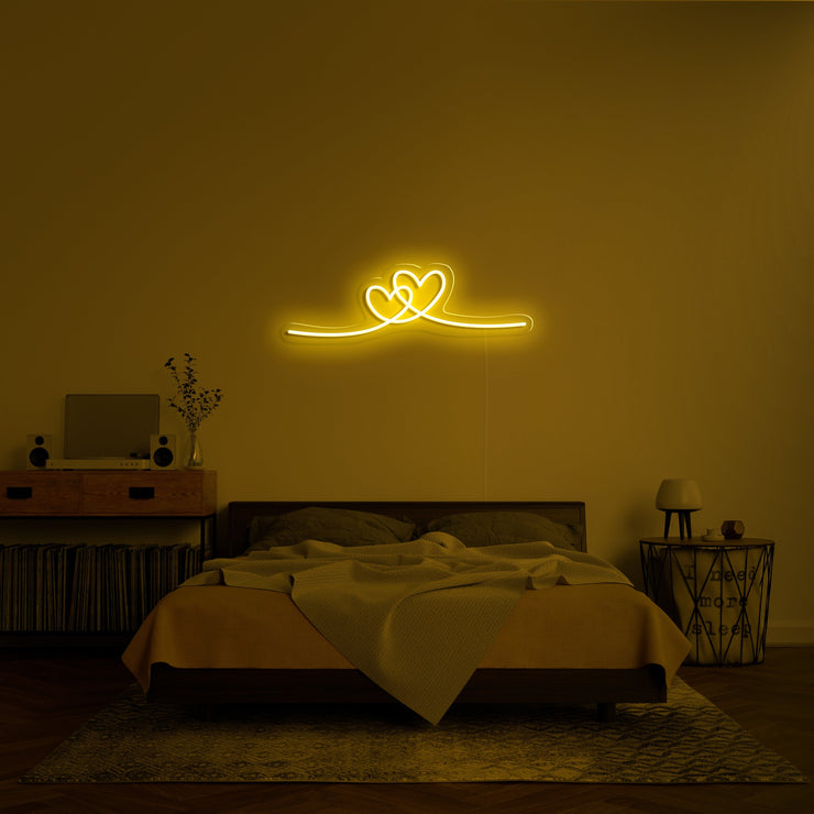 Double Heart' Néon LED