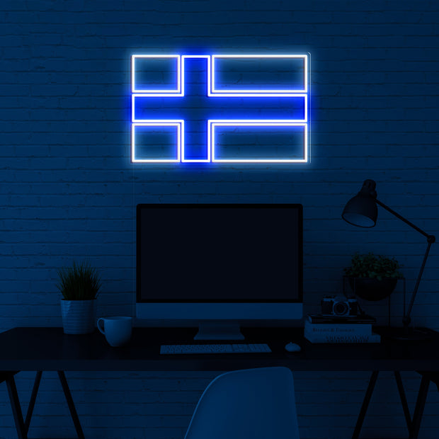 Finland Flag' Néon LED