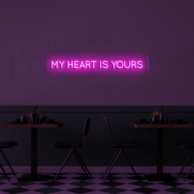 My heart is yours' Néon LED