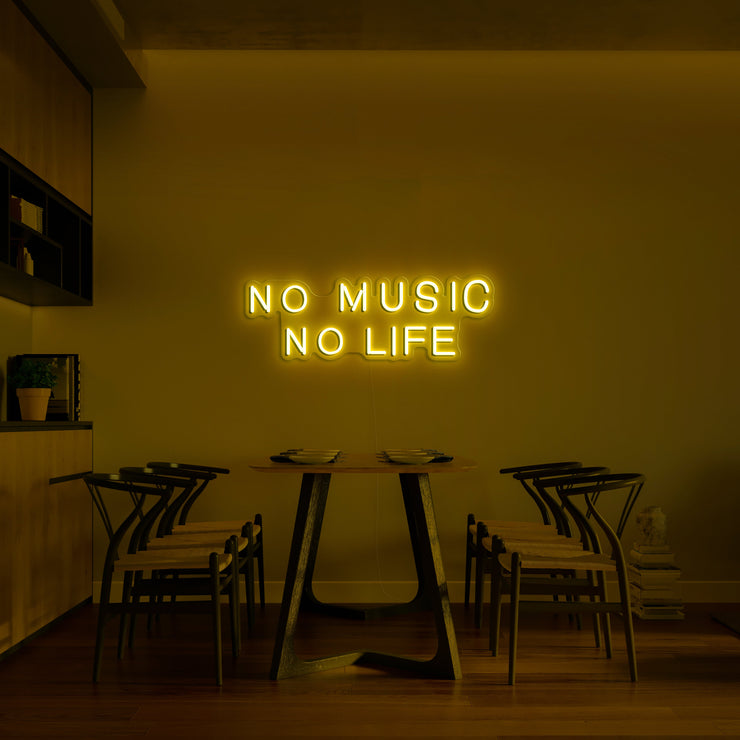 No music no life' Néon LED