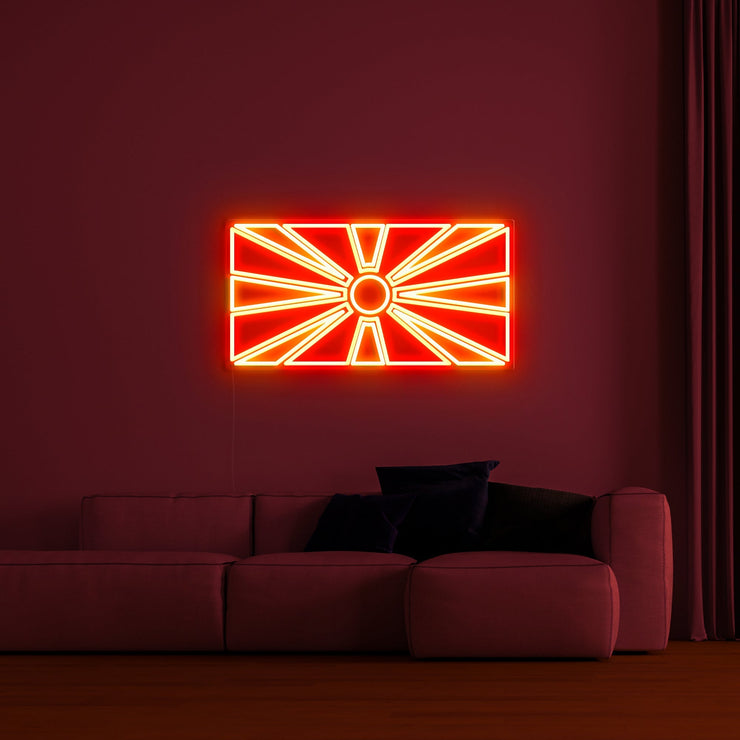 North Macedonia Flag' Néon LED