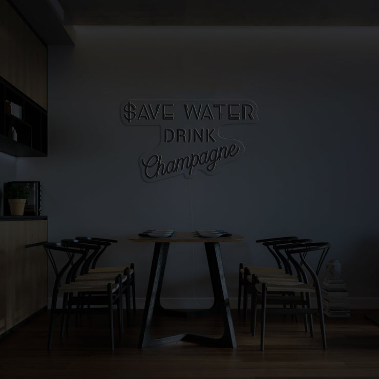 Save Water' Néon LED