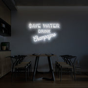Save Water' Néon LED