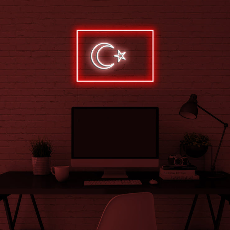 Turkey Flag' Néon LED