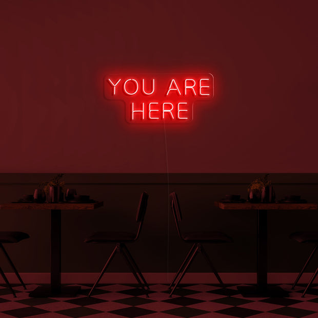 You are here' Néon LED