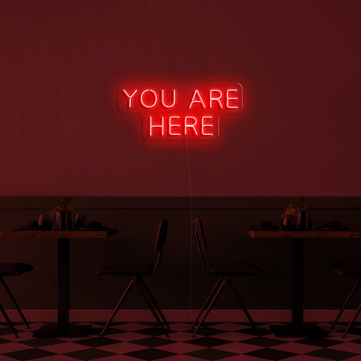 You are here' Néon LED