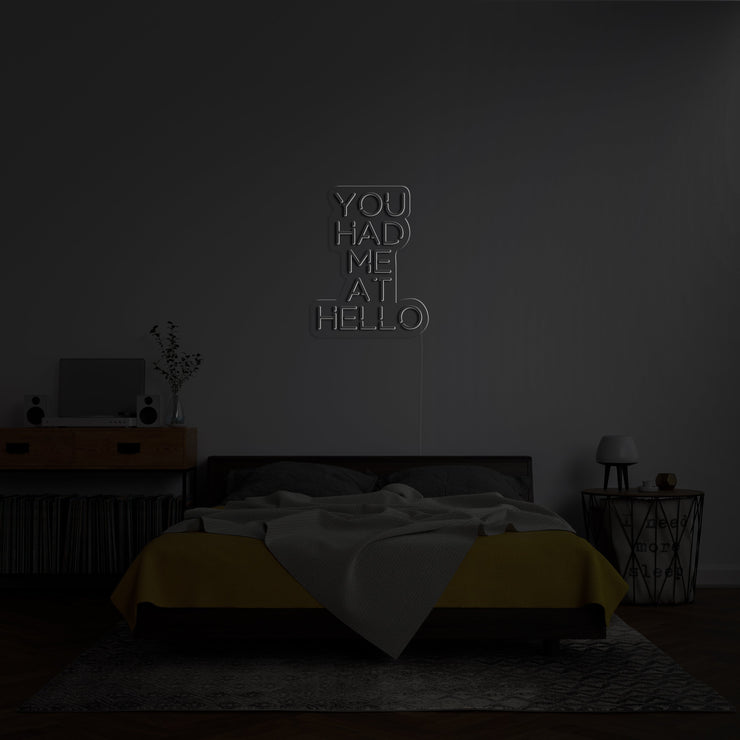 You Had Me At Hello' Néon LED