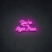 You're In The Right Place' Neon Sign-Neon Beach